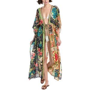 Agua Bendita Womens  Sam Harvest Pareo, Blue